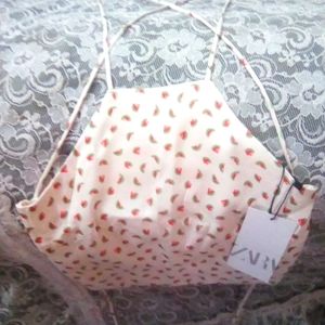 ZARA Watermelon Bandana Crop Top Wrap Knit Top. Strappy. NEW with TAG. SIZE XS.